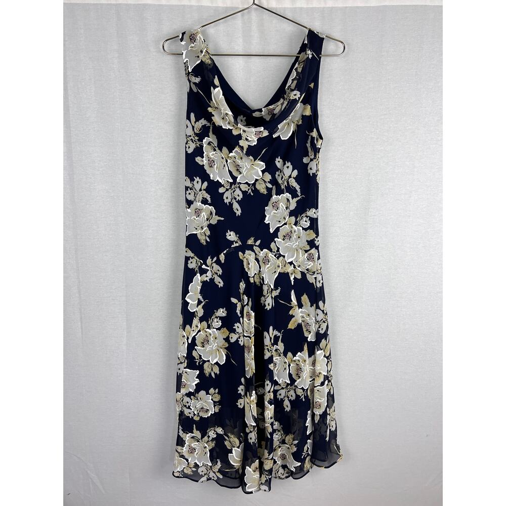 Signature by Robbie Bee Dress Bias Cut Midi Floral Easter Spring Elegant Classy